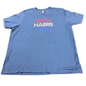 Bella + Canvas Men's Blue Biden Harris 2020 Graphic Short Sleeve T-Shirt 2XL